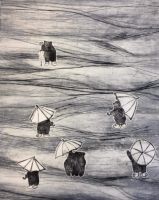 "...hakkab vist sadama" kuivnõel raamis, kujutise suurus 50 x 40 cm,298€